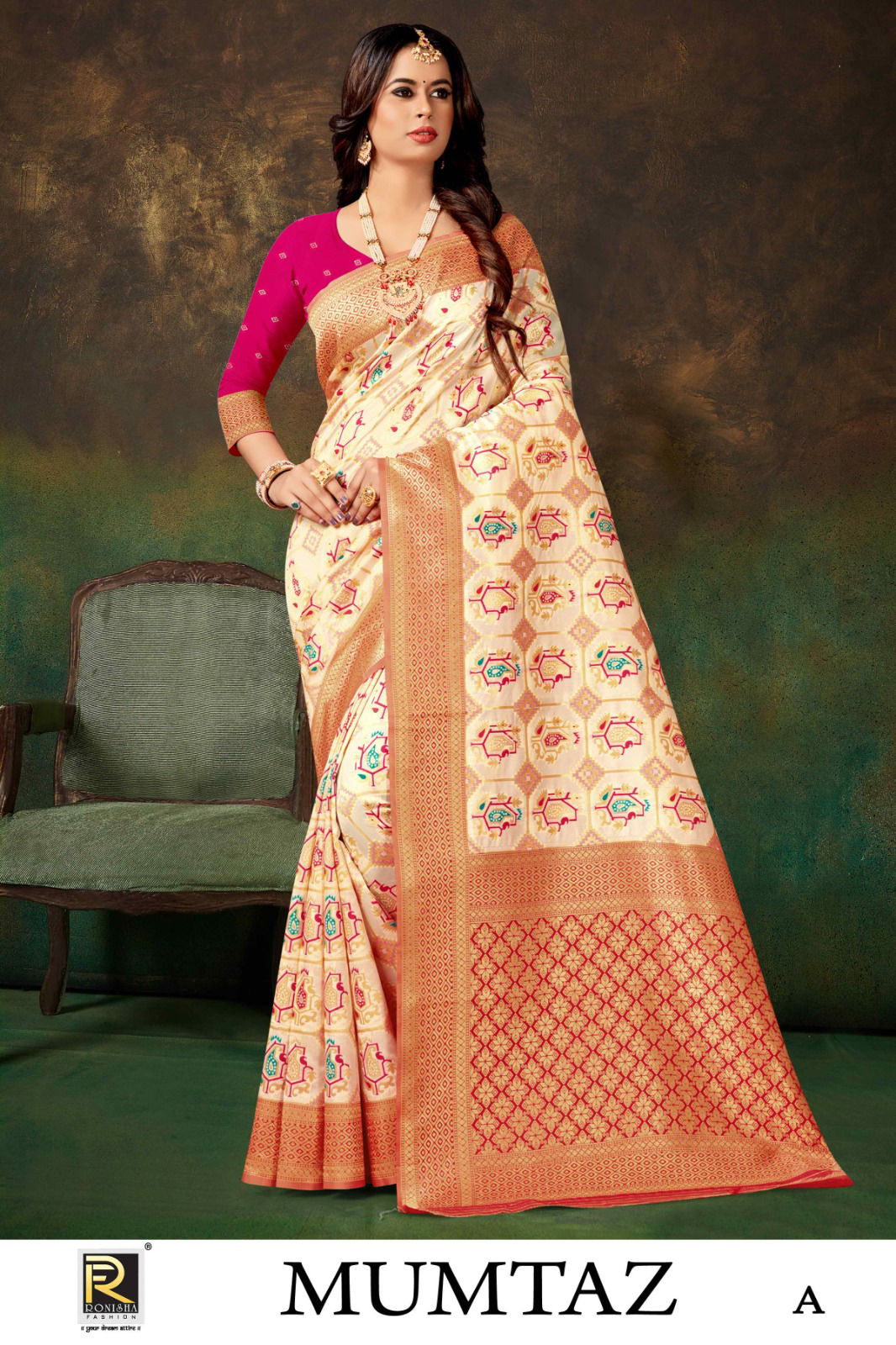 Ronisha Mumtaz Banarasi Silk Fancy Designer Saree Collection
